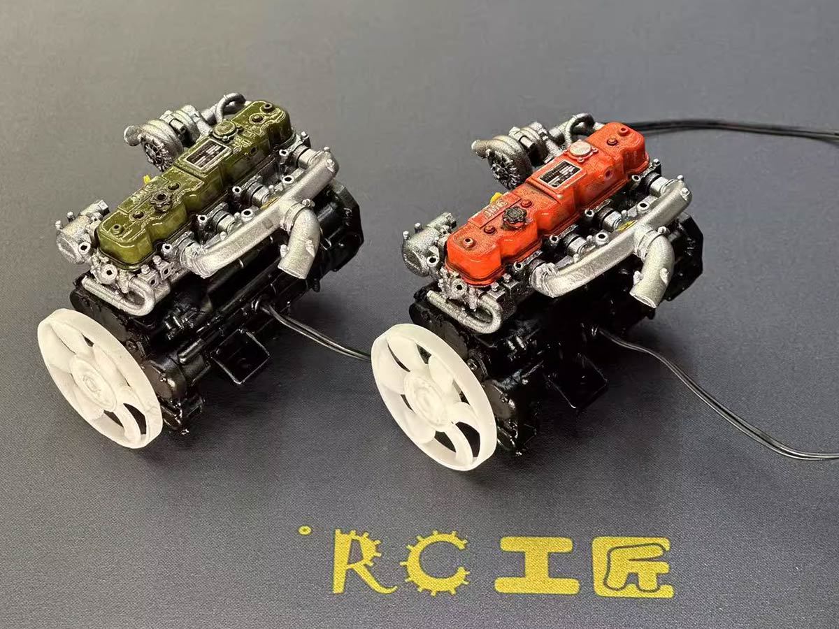 1/10 Scale Motorized Resin Vintage Diesel Engine Model for RC Crawler Decoration-helloworld7