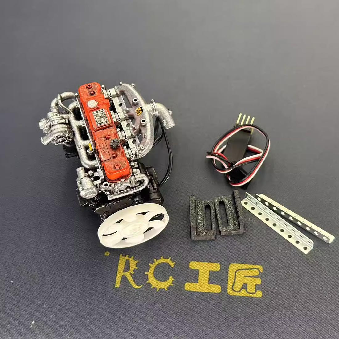 1/10 Scale Motorized Resin Vintage Diesel Engine Model for RC Crawler Decoration-helloworld7