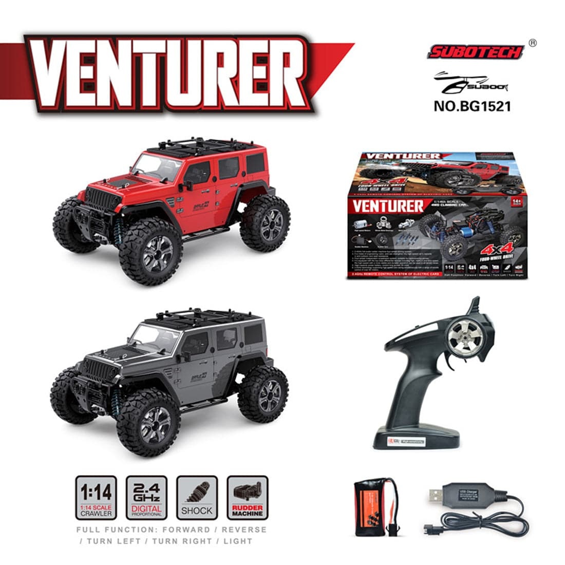 1/14 Scale 4WD 35km/h High Speed Electric RC Off Road Buggy RTR Red-helloworld7