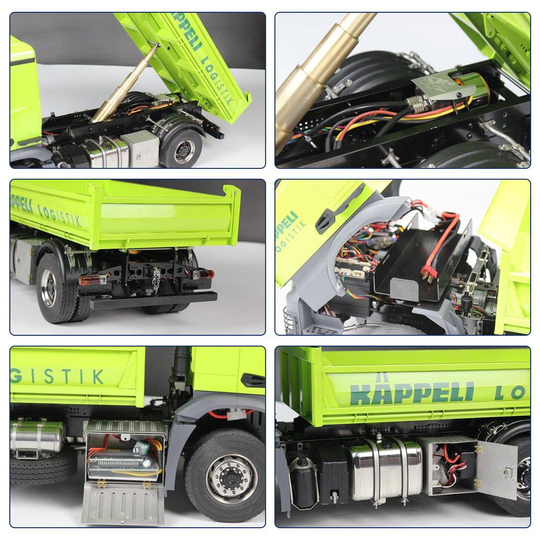 1/14 Scale 4x4 RC Dump Truck RTR Heavy Duty Hydraulic Dumper with Full Light and Sound System