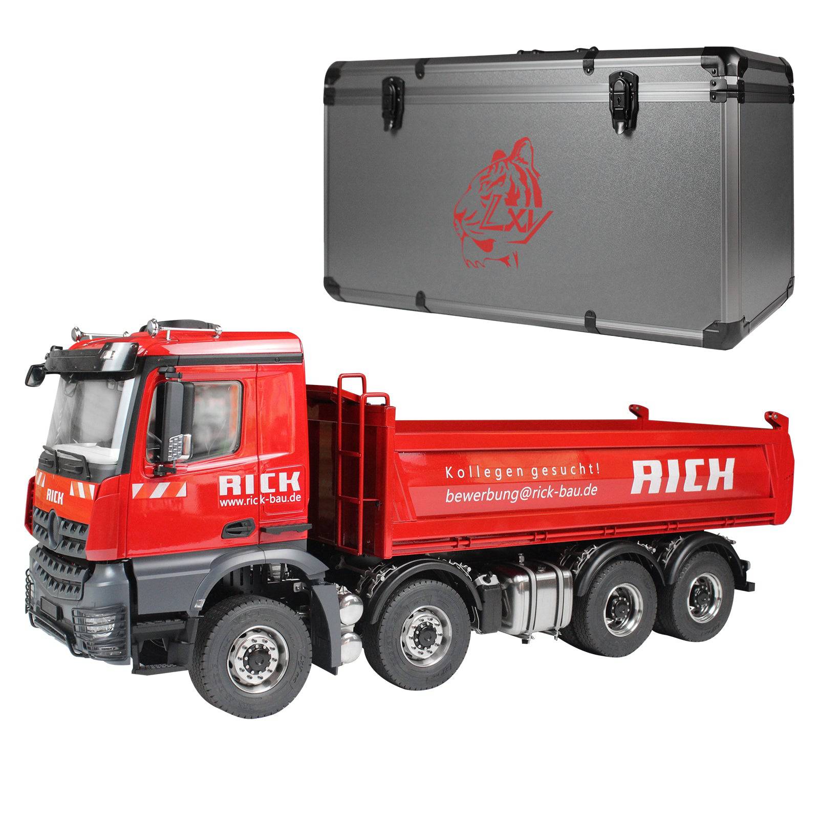 1/14 Scale RC Hydraulic Dump Truck 8x8 Heavy Duty All-Metal Model with 2-Speed Gearbox and Differential Lock-helloworld7