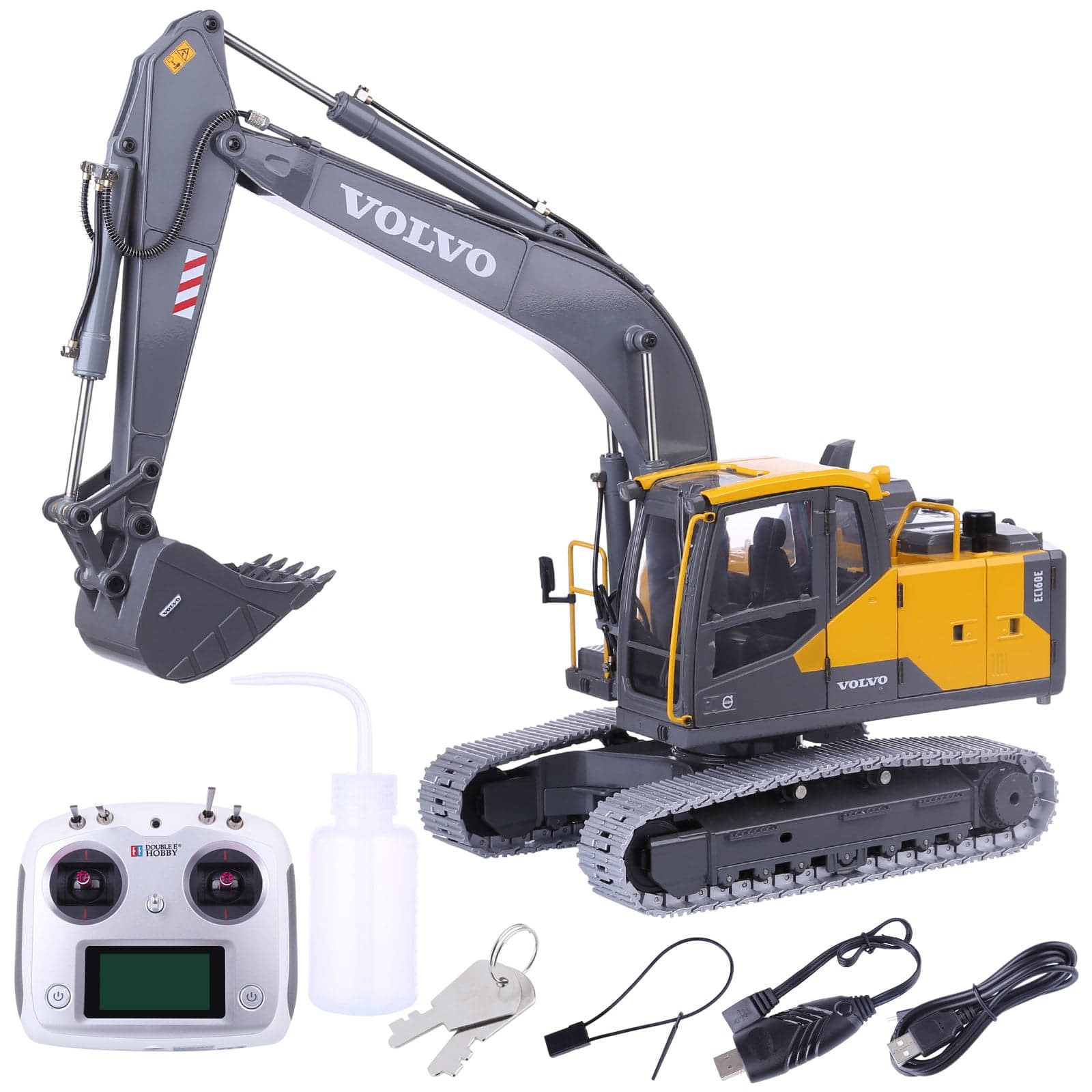 1/14 Scale RC Hydraulic Excavator Heavy Duty All Metal 24CH Construction Vehicle RTR Model