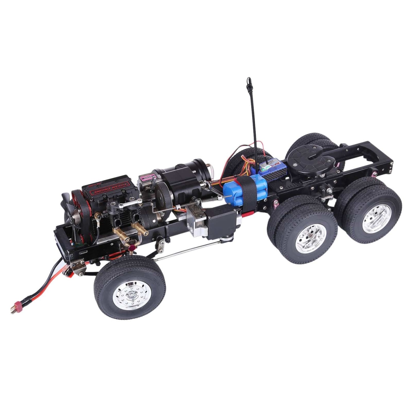 1/14 Scale RC Tractor Truck 6x4 3-Axle Assembly Kit with TOYAN FS-L200 Twin-Cylinder Nitro Engine