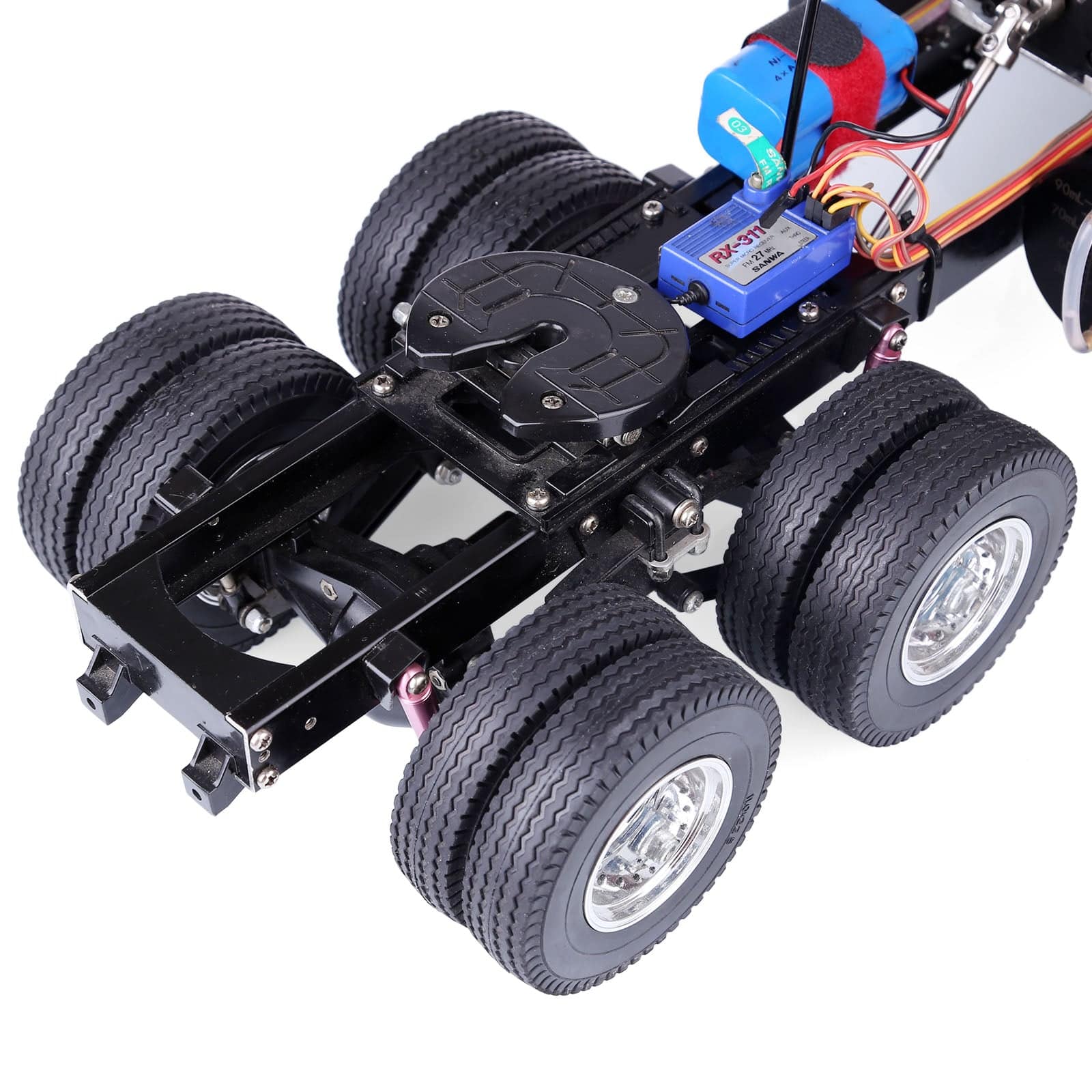 1/14 Scale RC Tractor Truck 6x4 3-Axle Assembly Kit with TOYAN FS-L200 Twin-Cylinder Nitro Engine