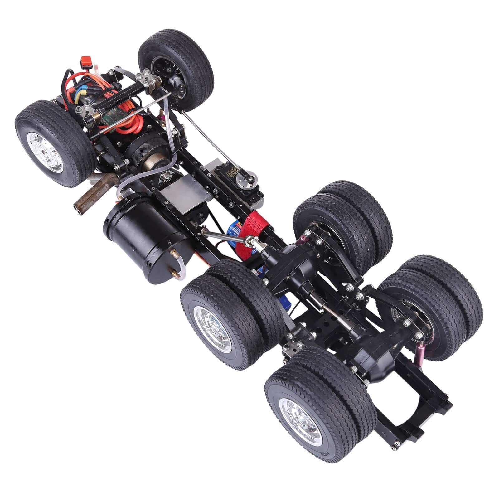 1/14 Scale RC Tractor Truck 6x4 3-Axle Assembly Kit with TOYAN FS-L200 Twin-Cylinder Nitro Engine