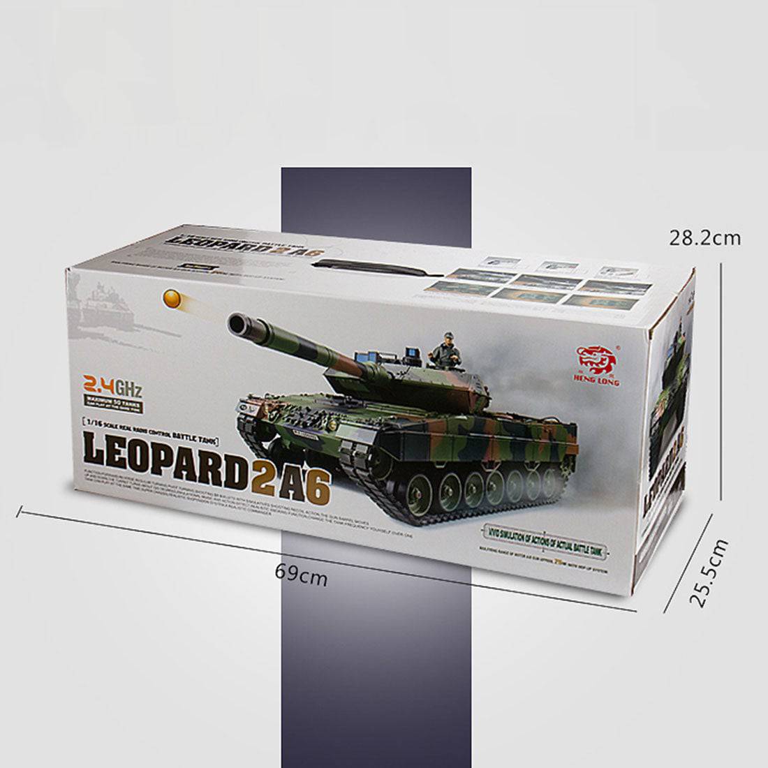 1/16 Scale German Leopard 2A6 RC Main Battle Tank Metal Ultimate Edition Smoke & Sound-helloworld7