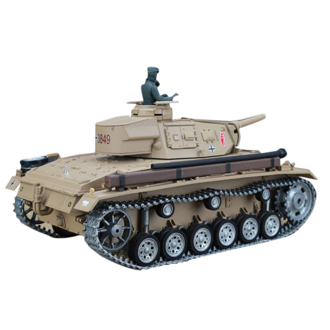 1/16 Scale German Panzer III H RC Tank Metal Ultimate Edition 6.0 System Smoke Sound-helloworld7
