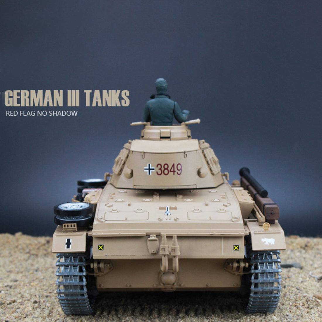 1/16 Scale German Panzer III H RC Tank Metal Ultimate Edition 6.0 System Smoke Sound-helloworld7