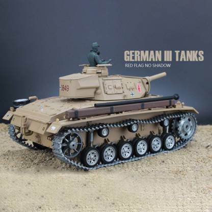 1/16 Scale German Panzer III H RC Tank Metal Ultimate Edition 6.0 System Smoke Sound-helloworld7