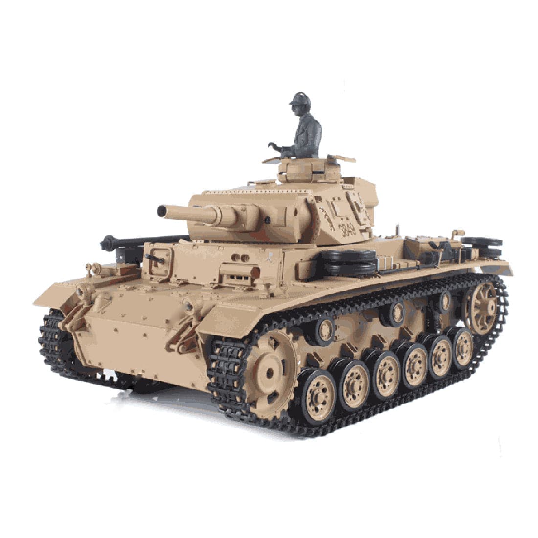 1/16 Scale German Panzer III H RC Tank Metal Ultimate Edition 6.0 System Smoke Sound-helloworld7