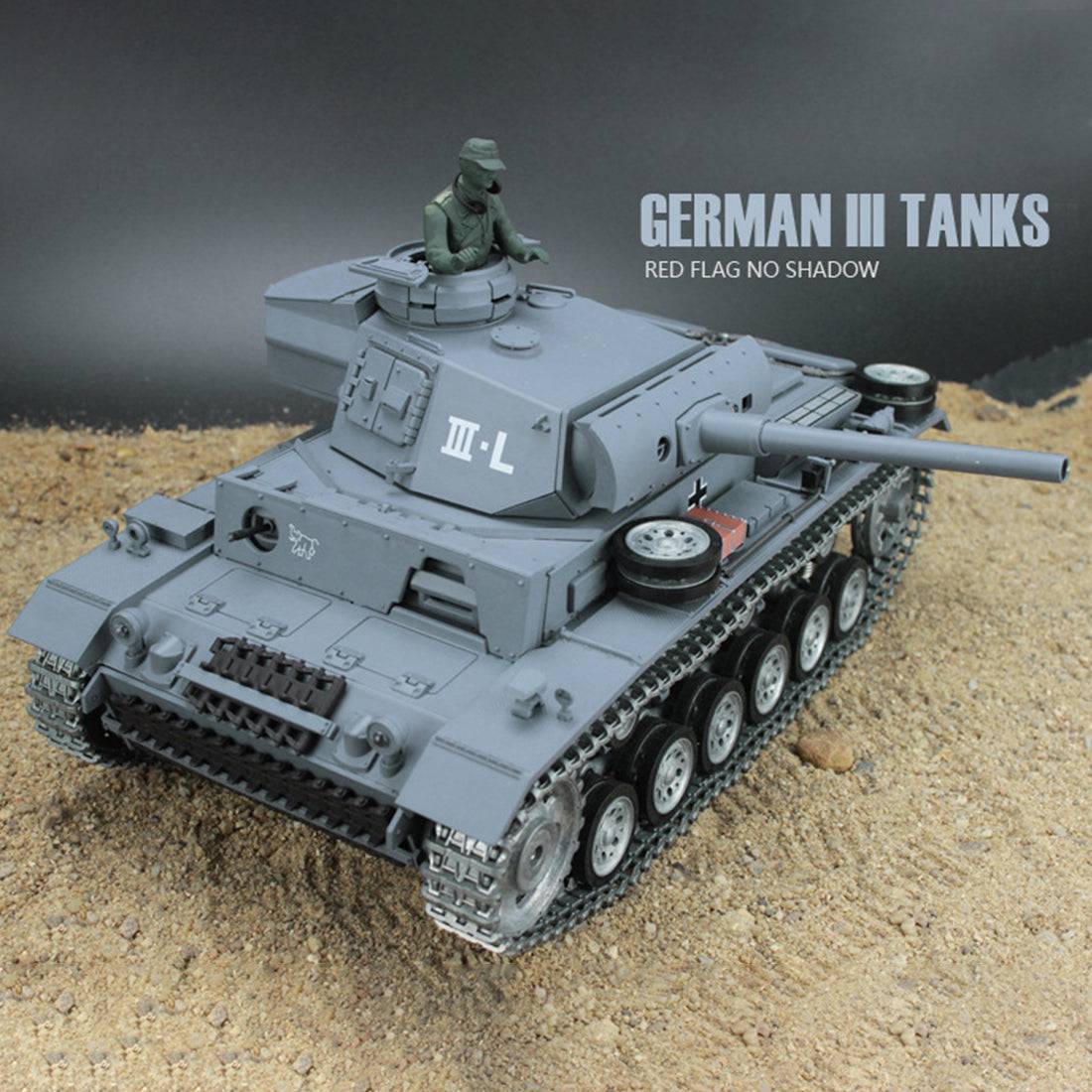 1/16 Scale German Panzer III L RC Tank Metal Ultimate Edition Smoke Sound Recoil-helloworld7