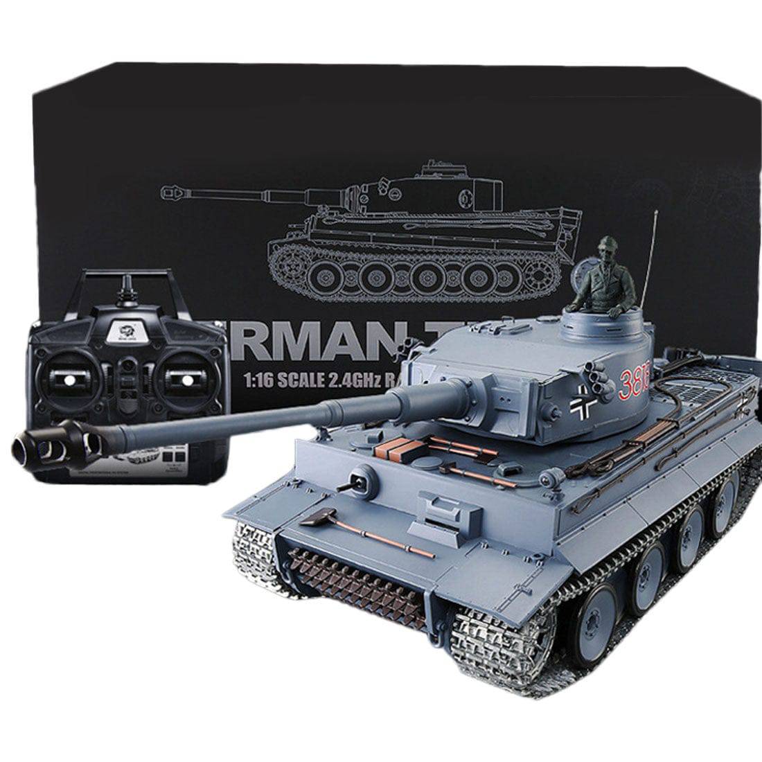 1/16 Scale German Tiger I Heavy RC Tank with Smoke Sound and BB Shooting Basic Edition