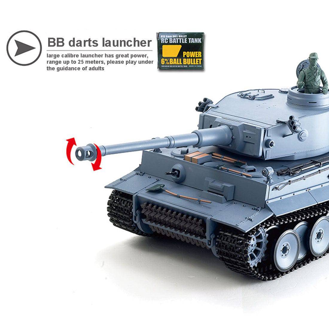 1/16 Scale German Tiger I Heavy RC Tank with Smoke Sound and BB Shooting Basic Edition-helloworld7