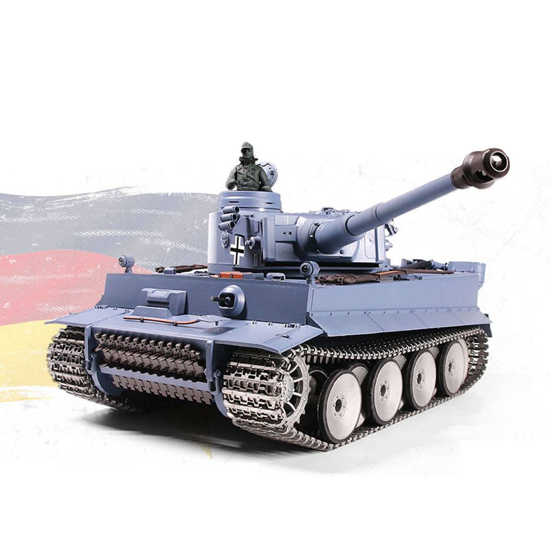 1/16 Scale German Tiger I Heavy RC Tank with Smoke Sound and BB Shooting Basic Edition-helloworld7