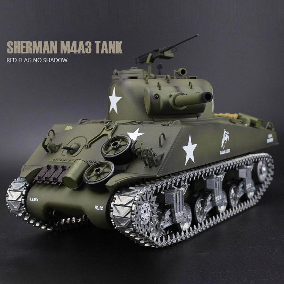 1/16 Scale US M4A3 Sherman RC Tank Basic Edition with Sound Smoke BB Shooting-helloworld7