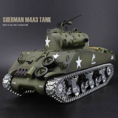1/16 Scale US M4A3 Sherman RC Tank Basic Edition with Sound Smoke BB Shooting-helloworld7