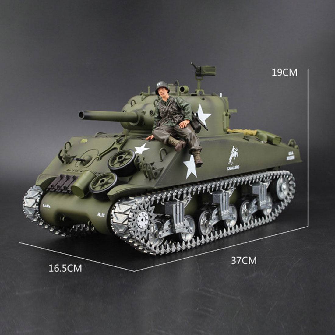 1/16 Scale US M4A3 Sherman RC Tank Basic Edition with Sound Smoke BB Shooting-helloworld7