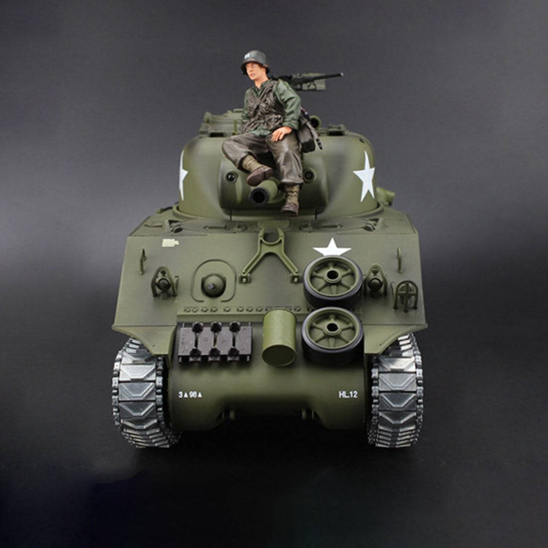 1/16 Scale US M4A3 Sherman RC Tank Basic Edition with Sound Smoke BB Shooting-helloworld7