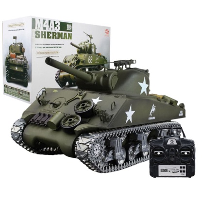 1/16 Scale US M4A3 Sherman RC Tank Basic Edition with Sound Smoke BB Shooting-helloworld7