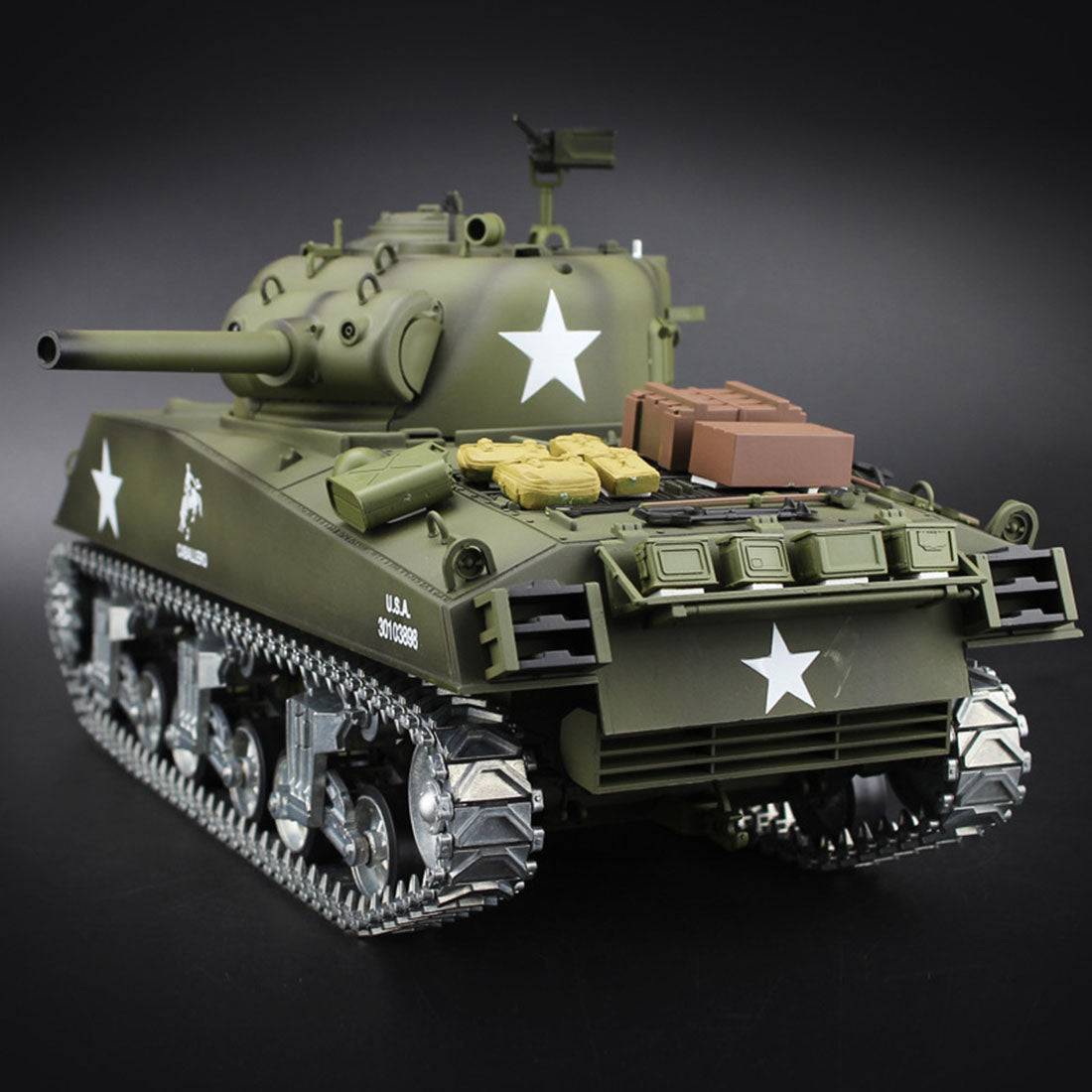 1/16 Scale US M4A3 Sherman RC Tank Basic Edition with Sound Smoke BB Shooting-helloworld7