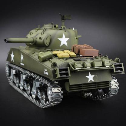 1/16 Scale US M4A3 Sherman RC Tank Basic Edition with Sound Smoke BB Shooting-helloworld7