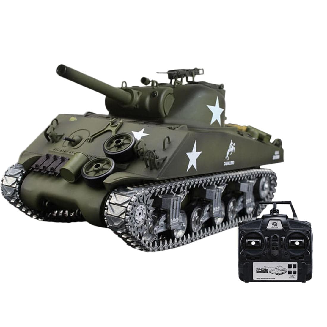 1/16 Scale US M4A3 Sherman RC Tank Basic Edition with Sound Smoke BB Shooting-helloworld7