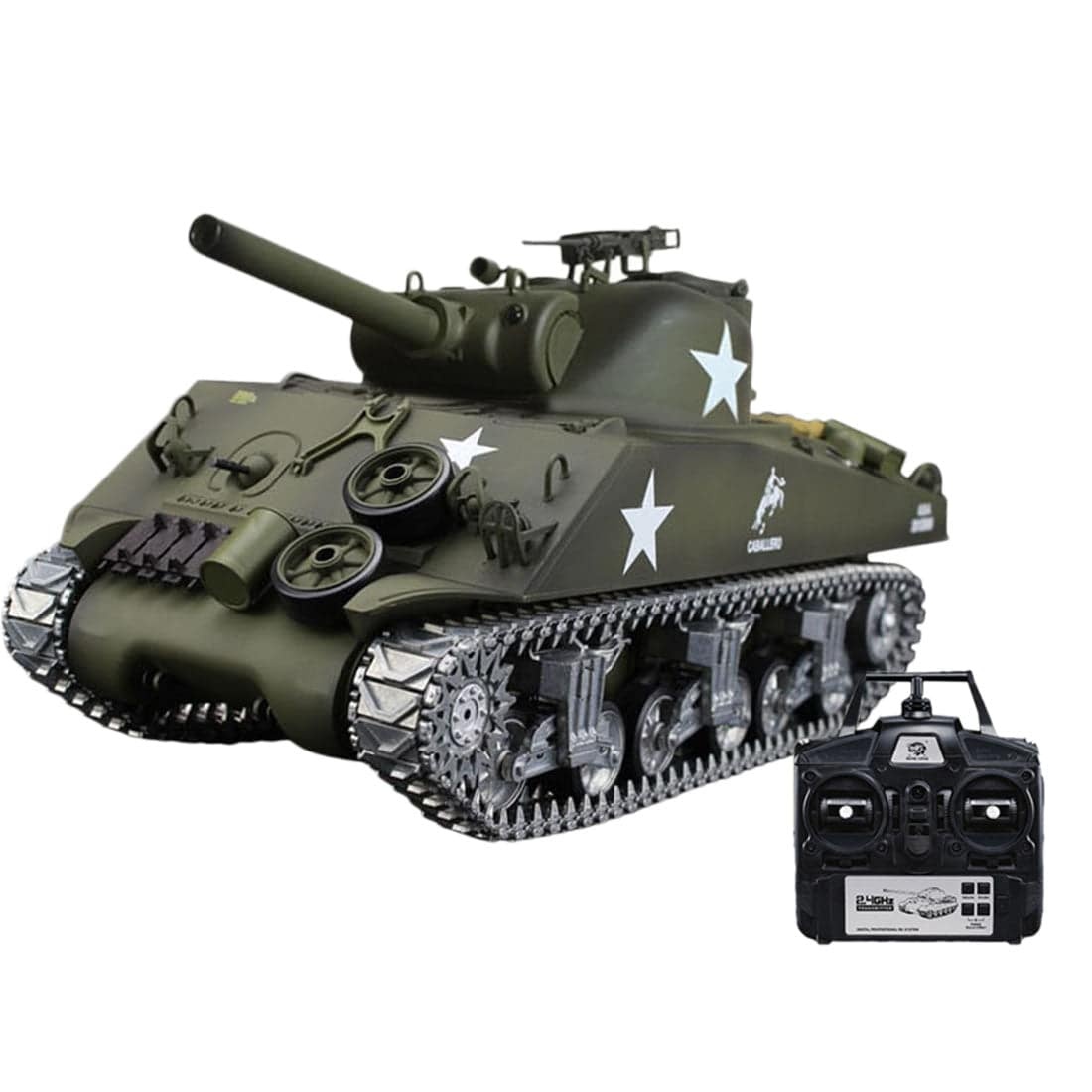 1/16 Scale US M4A3 Sherman RC Tank Basic Edition with Sound Smoke BB Shooting-helloworld7