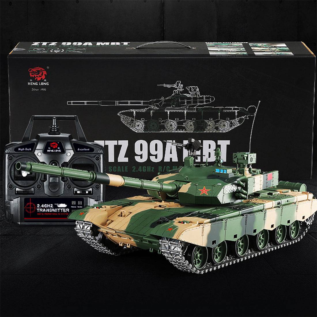 1/16 Scale ZTZ 99A RC Tank Metal Upgrade RTR with Realistic Sound Smoke and Shooting Effects-helloworld7