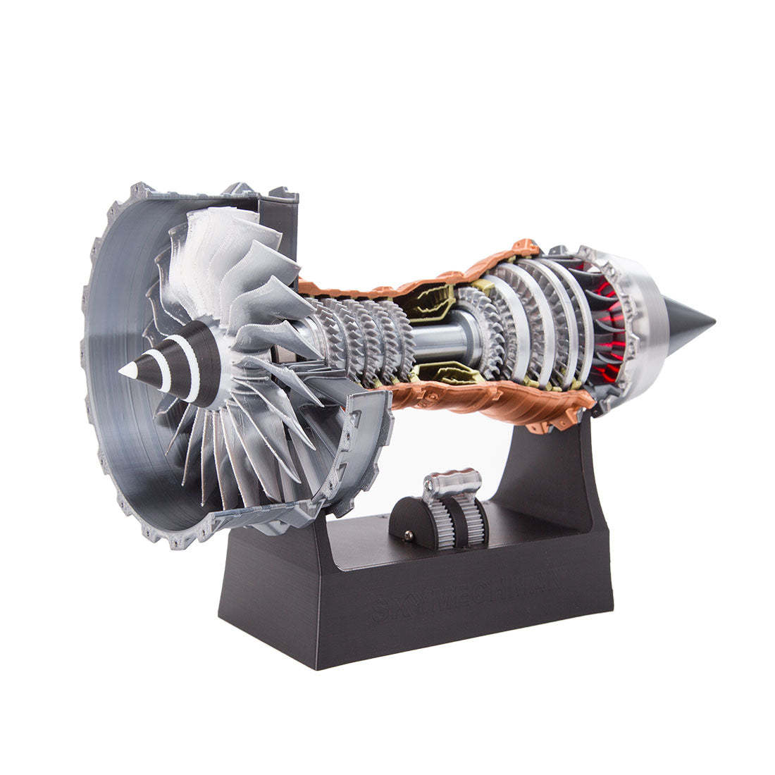 TR900 1/15 Scale Large Turbofan Engine Model with LED Flame Effect Aviation Gift-helloworld7