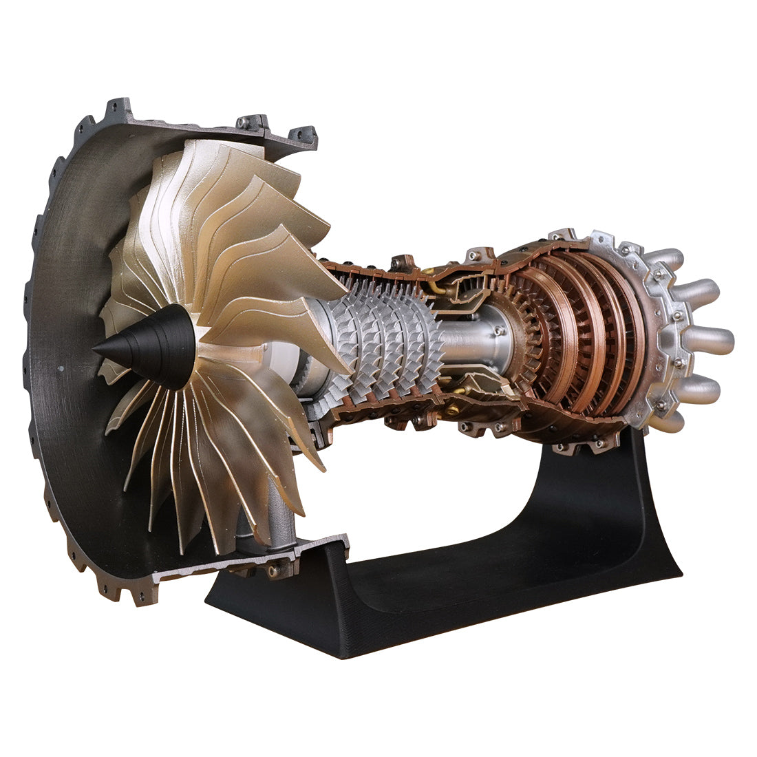 1/20 Scale TR900 Jet Turbofan Engine Model Kit Motorized Transparent STEM Hobby-helloworld7