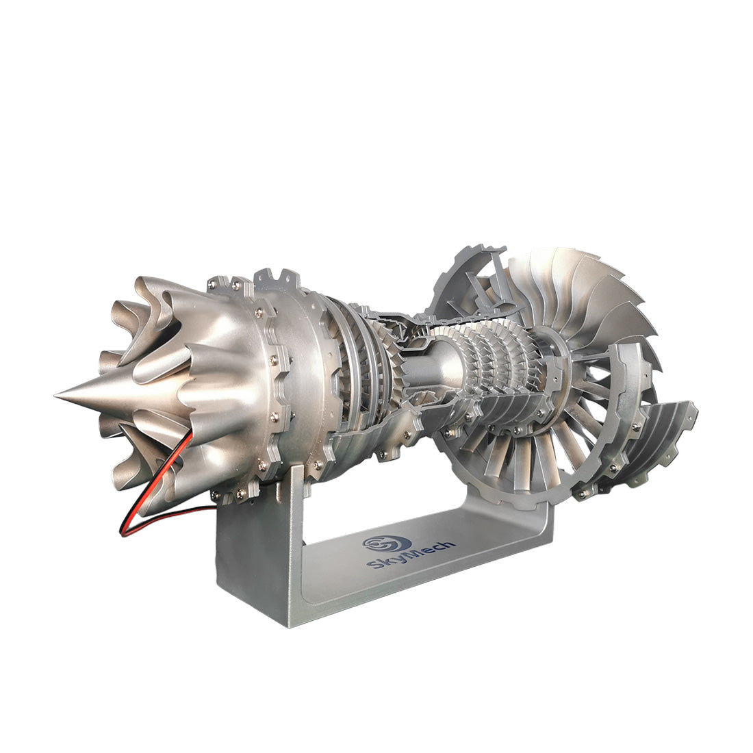 1/20 Scale TR900 Jet Turbofan Engine Model Kit Working Motorized Silver