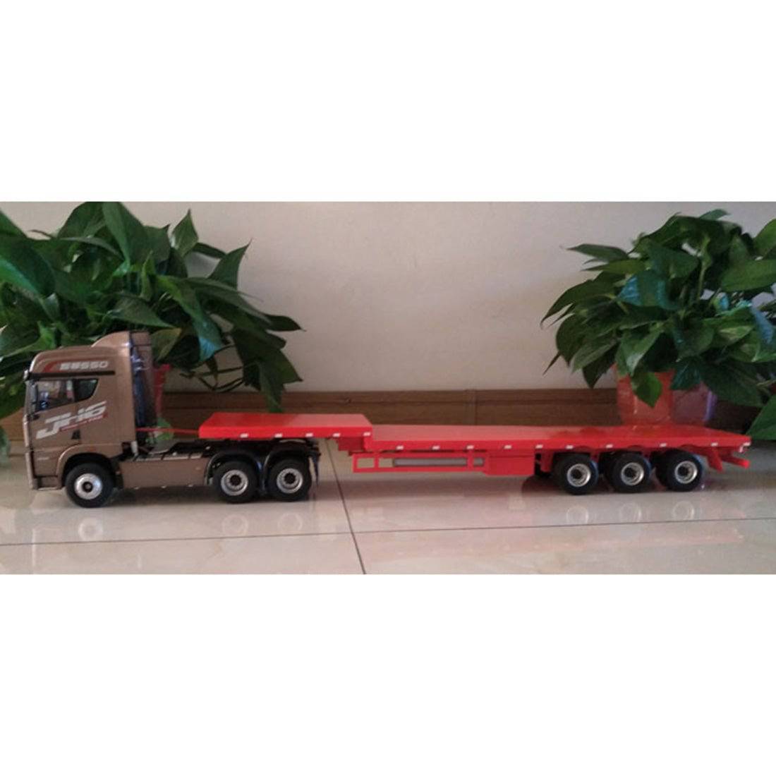 1/24 Scale RC Tow Truck with Detachable Flatbed Trailer RTR 2-Speed Heavy Duty Tractor