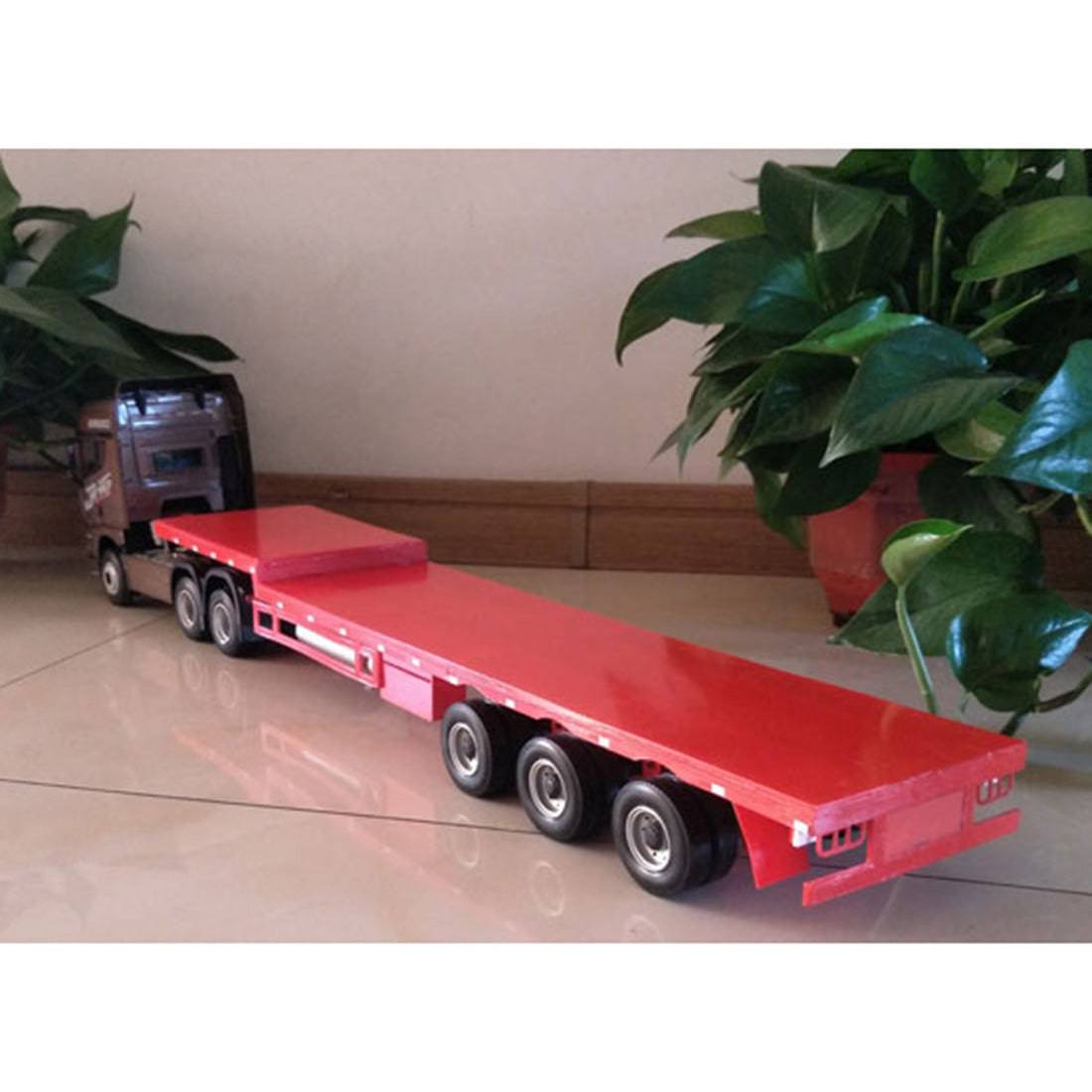 1/24 Scale RC Tow Truck with Detachable Flatbed Trailer RTR 2-Speed Heavy Duty Tractor