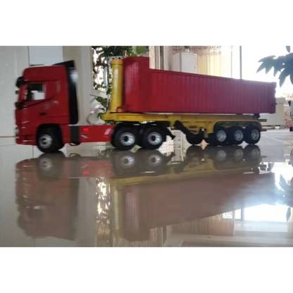 1/24 Scale RC Truck and Detachable Flatbed Trailer RTR Heavy Duty Alloy Tow Tractor Model with 2 Speed Gearbox-helloworld7