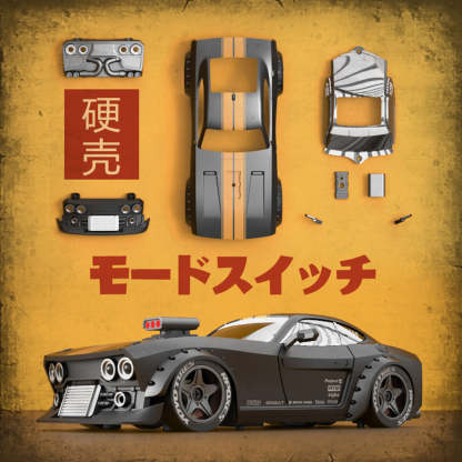 1/32 Scale 4WD 30km/h Mini RC Drift Car with ESP Gyroscope LED Lights Red-helloworld7