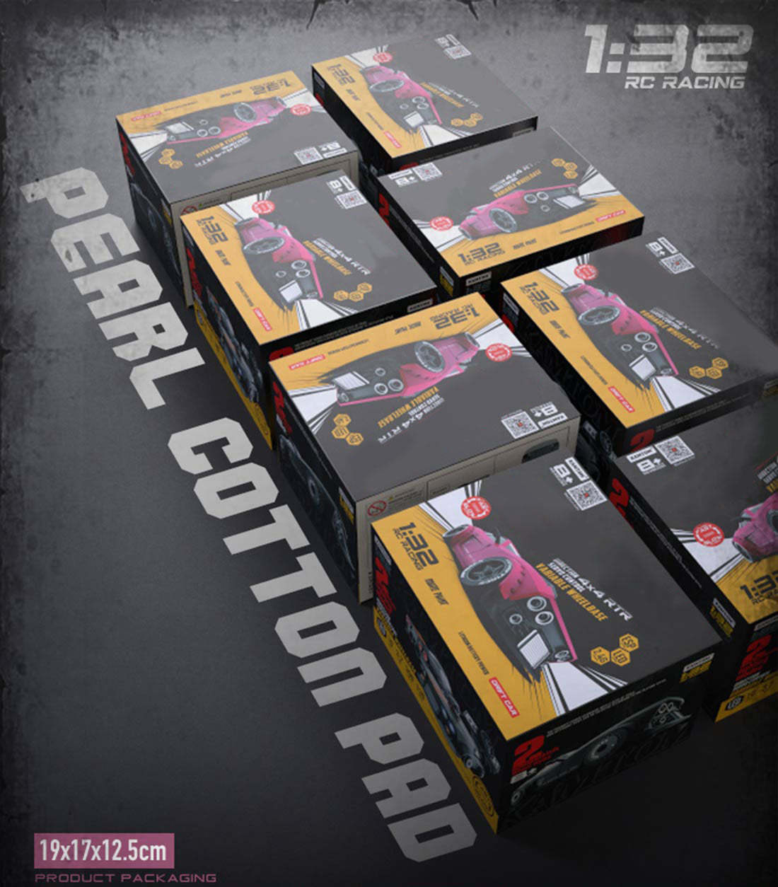 1/32 Scale 4WD 30km/h Mini RC Drift Car with ESP Gyroscope LED Lights Red-helloworld7