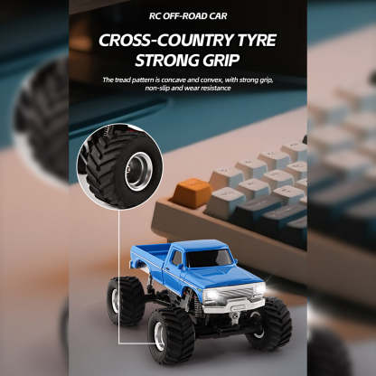 1/36 Scale Mini RC Monster Truck RTR Full Proportional 4WD Off-Road Desktop Crawler Vehicle-helloworld7