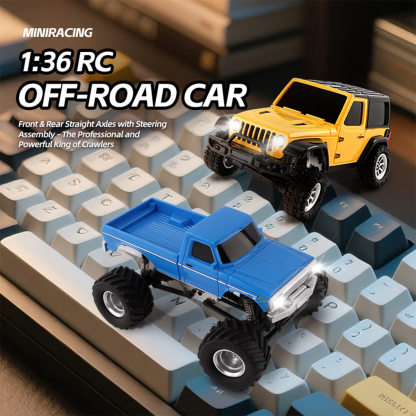 JIABAILE 3601 1/36 Scale Mini RC Rock Crawler 4WD Full Proportional Control Micro Offroad Car for Desk and Indoor Fun