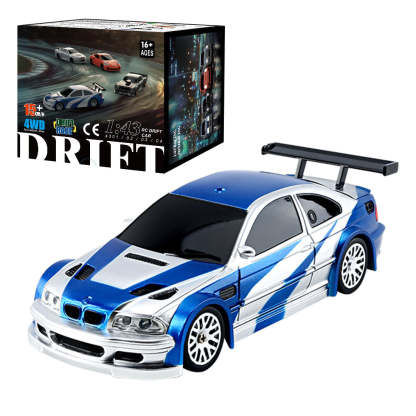 1/43 Scale 4WD 15km/h High Speed Mini RC Drift Racing Car RTR with LED Lights-helloworld7