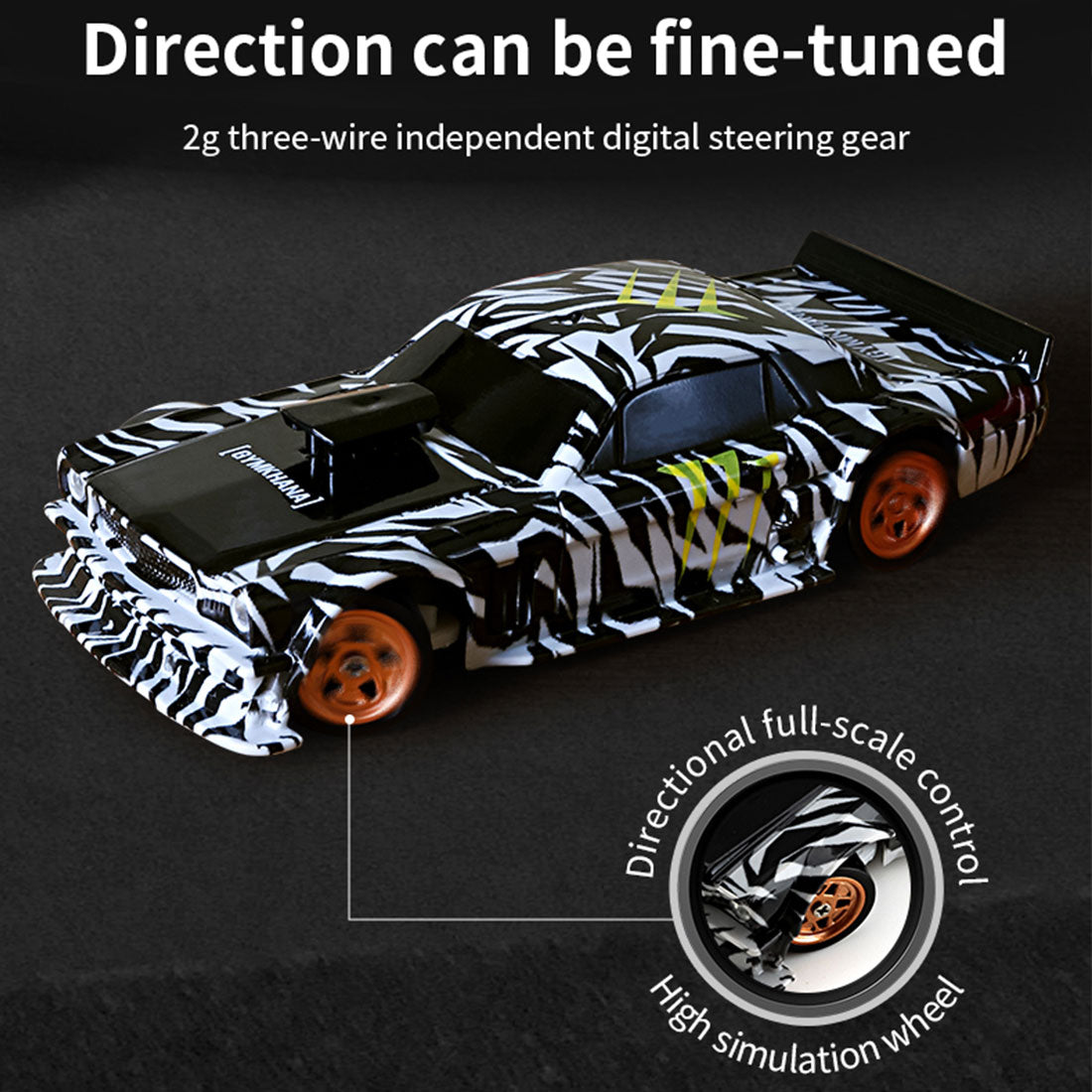 1/43 Scale 4WD 15km/h High Speed Mini RC Drift Racing Car RTR with LED Lights-helloworld7