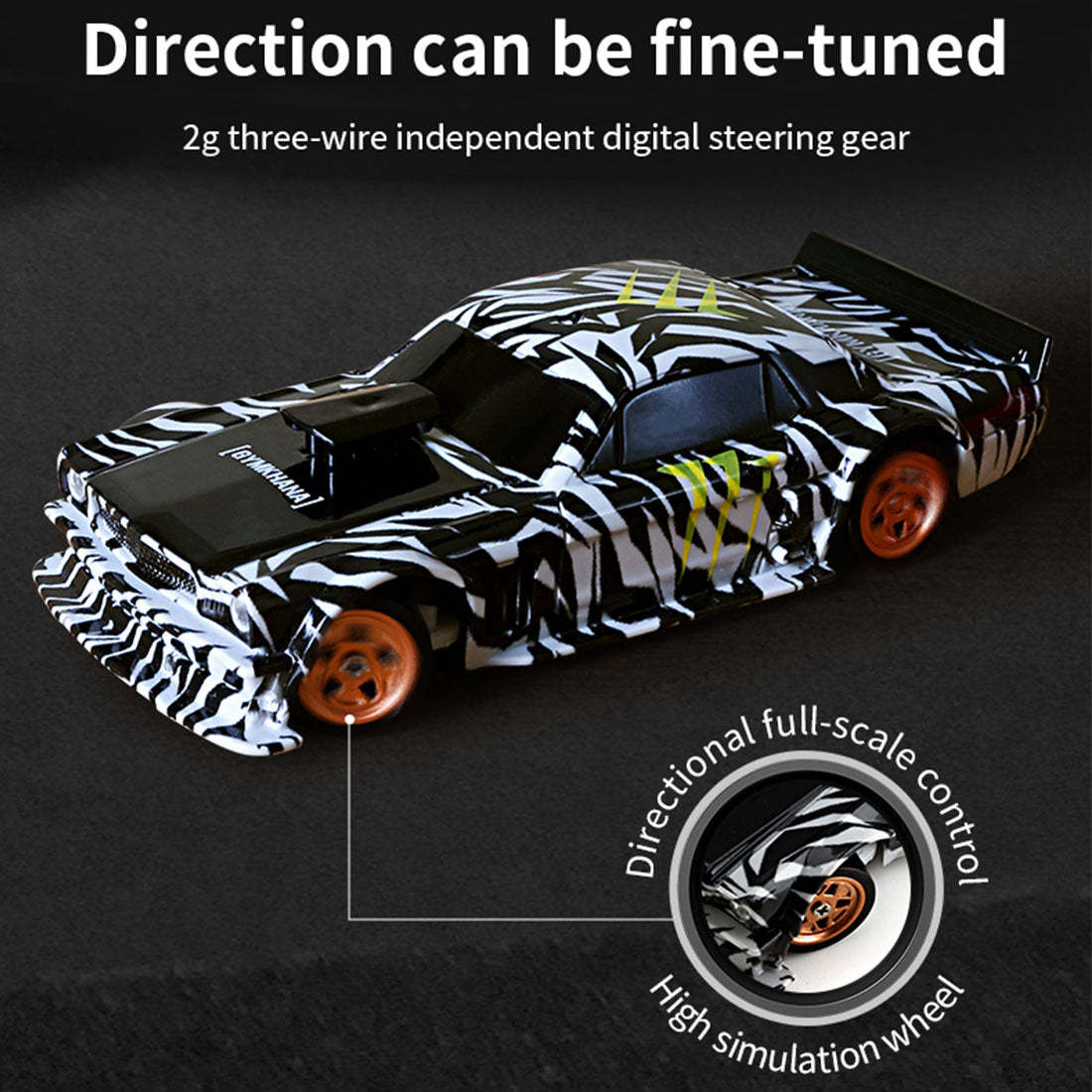 1/43 Scale 4WD 15km/h High Speed Mini RC Drift Racing Car RTR with LED Lights-helloworld7