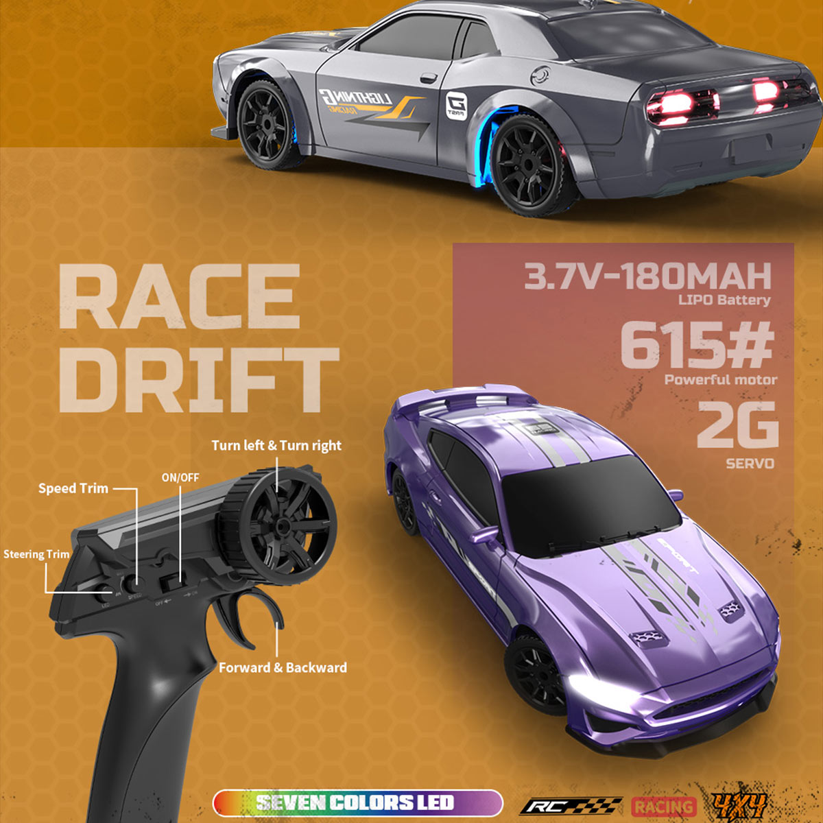 1/43 Scale Mini RC Drift Car 4WD Full Proportional High Speed Racing Car RTR-helloworld7