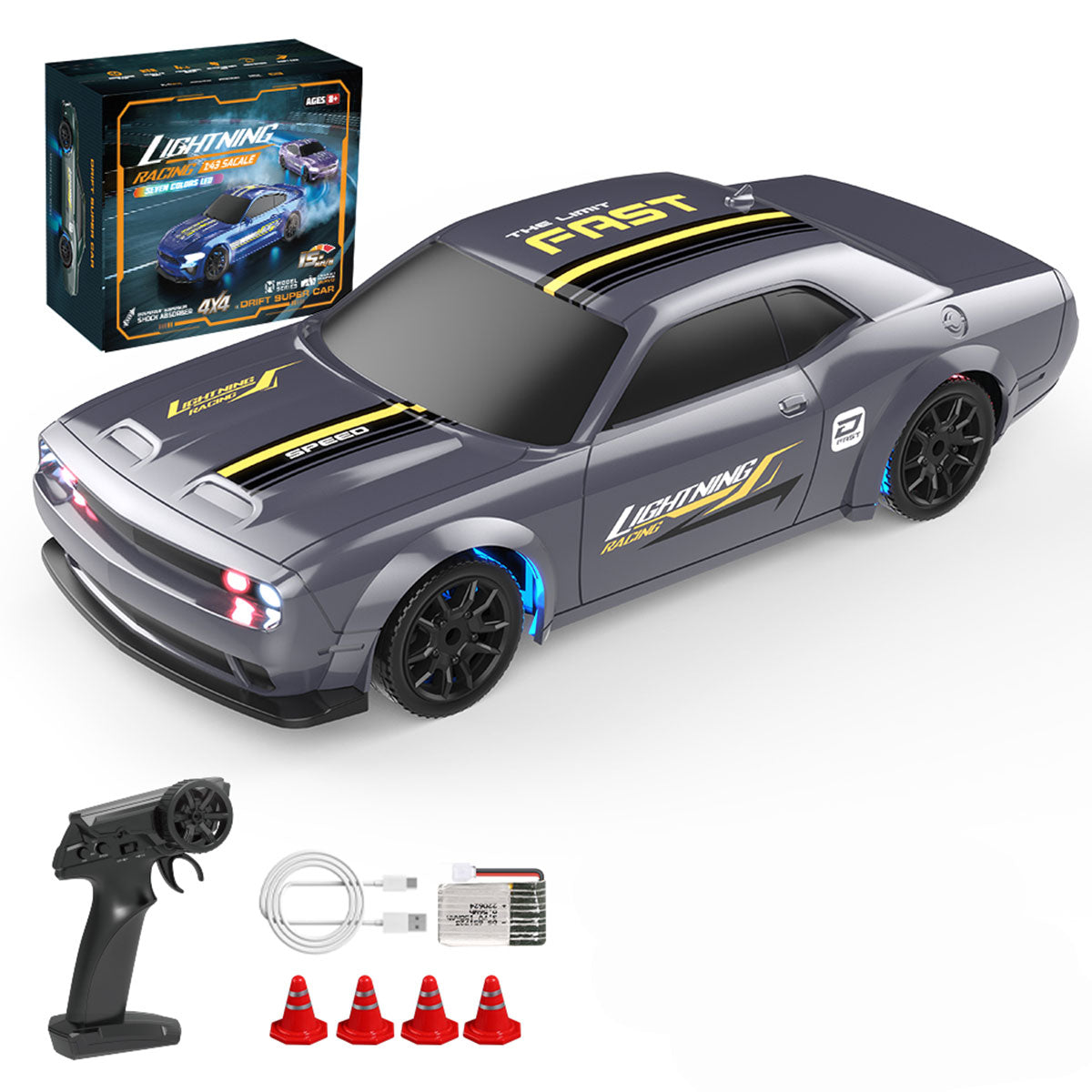 1/43 Scale Mini RC Drift Car 4WD Full Proportional High Speed Racing Car RTR-helloworld7