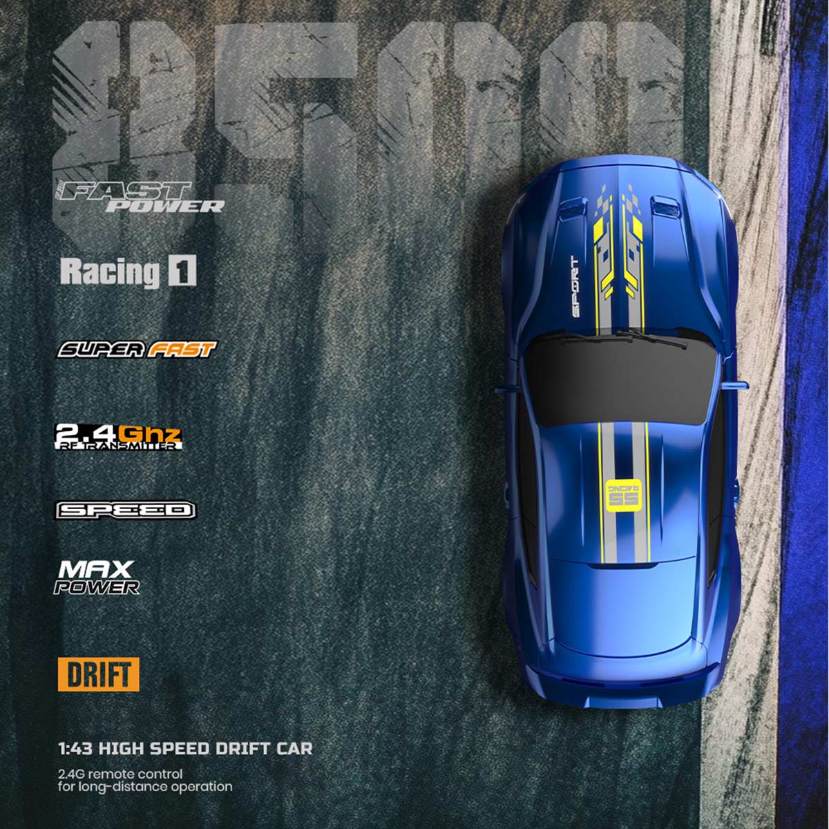 1/43 Scale Mini RC Drift Car 4WD Full Proportional High Speed Racing Car RTR-helloworld7