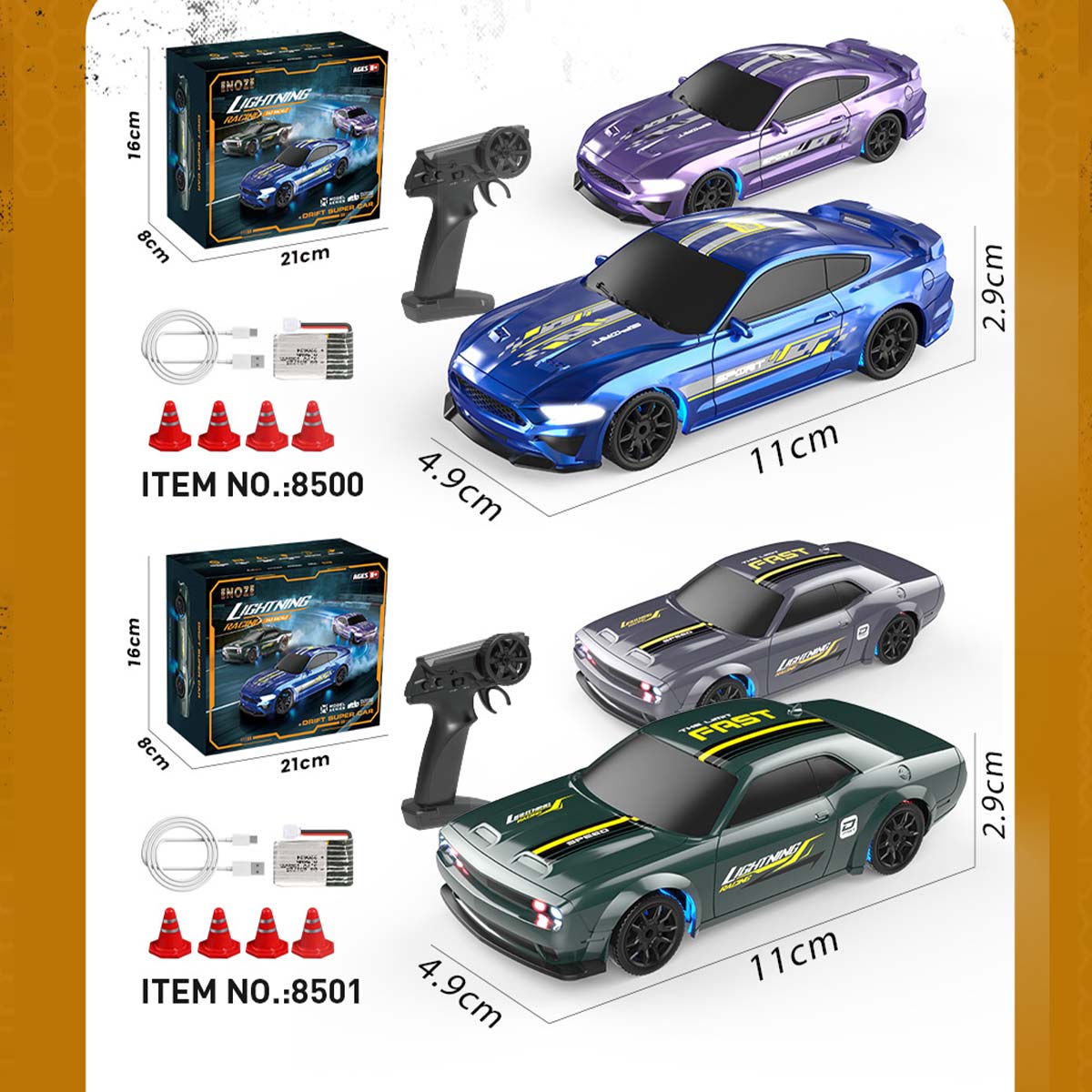 1/43 Scale Mini RC Drift Car 4WD Full Proportional High Speed Racing Car RTR-helloworld7