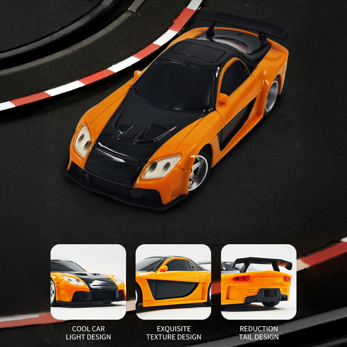 1/43 Scale Mini RC Drift Car 4WD High Speed 2.4G Full Proportional Desk Racing Vehicle for Indoor Fun-helloworld7