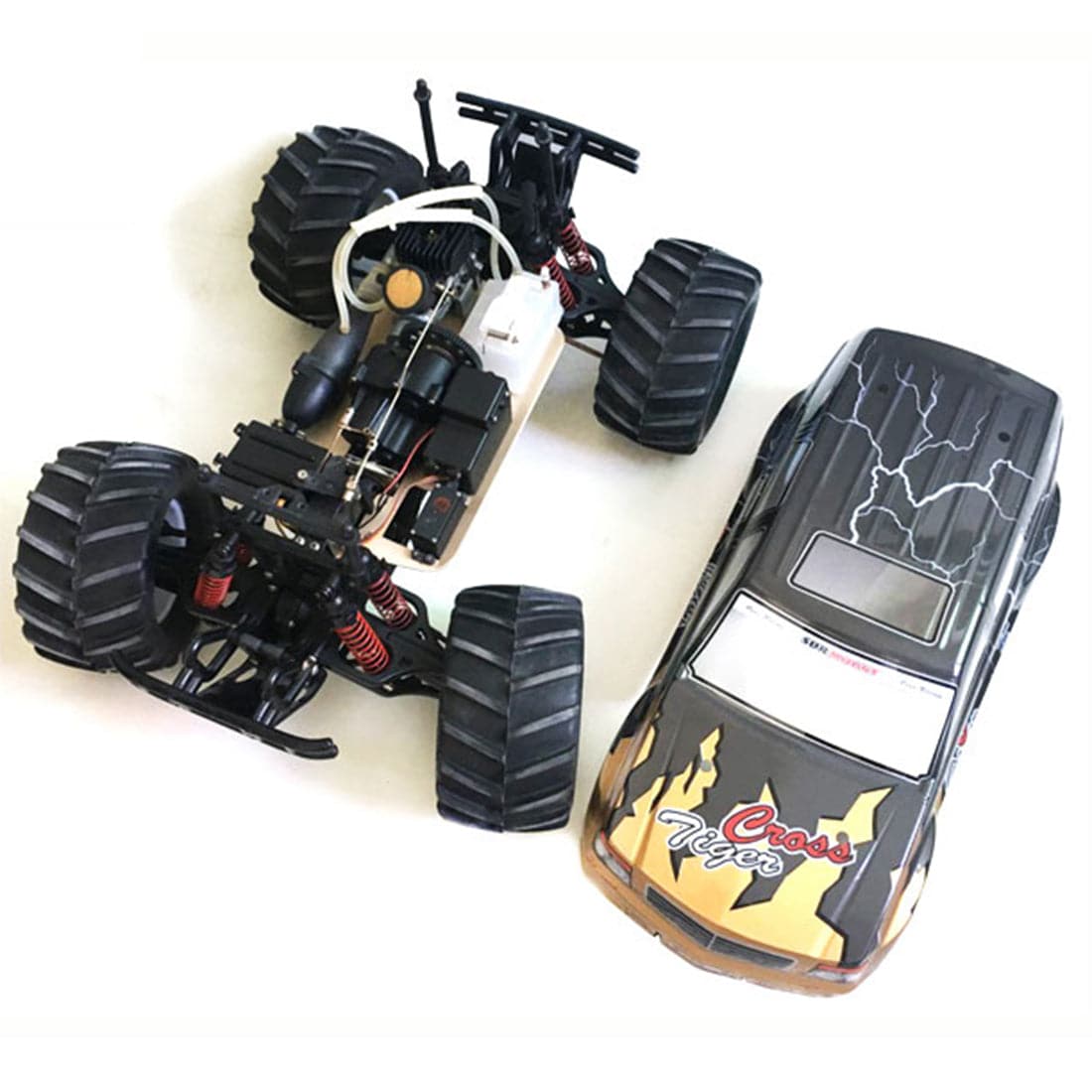 1/8 Scale Nitro Gas Powered 4WD Monster Truck 2 Speed Gearbox 60km/h RTR-helloworld7