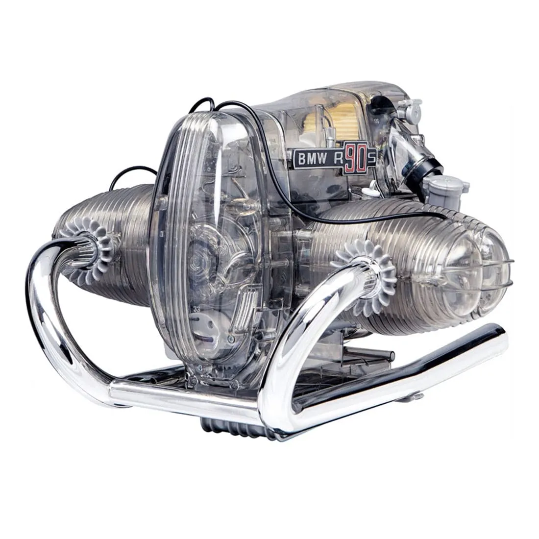 1/2 Scale Visible Flat Twin Airhead Engine Model Kit DIY STEM Mechanic Gift with Sound & Lights