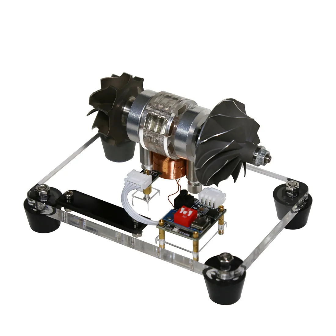 12V Brushless DC Electric Turbocharger Model with Hall Sensor & Type-C Power