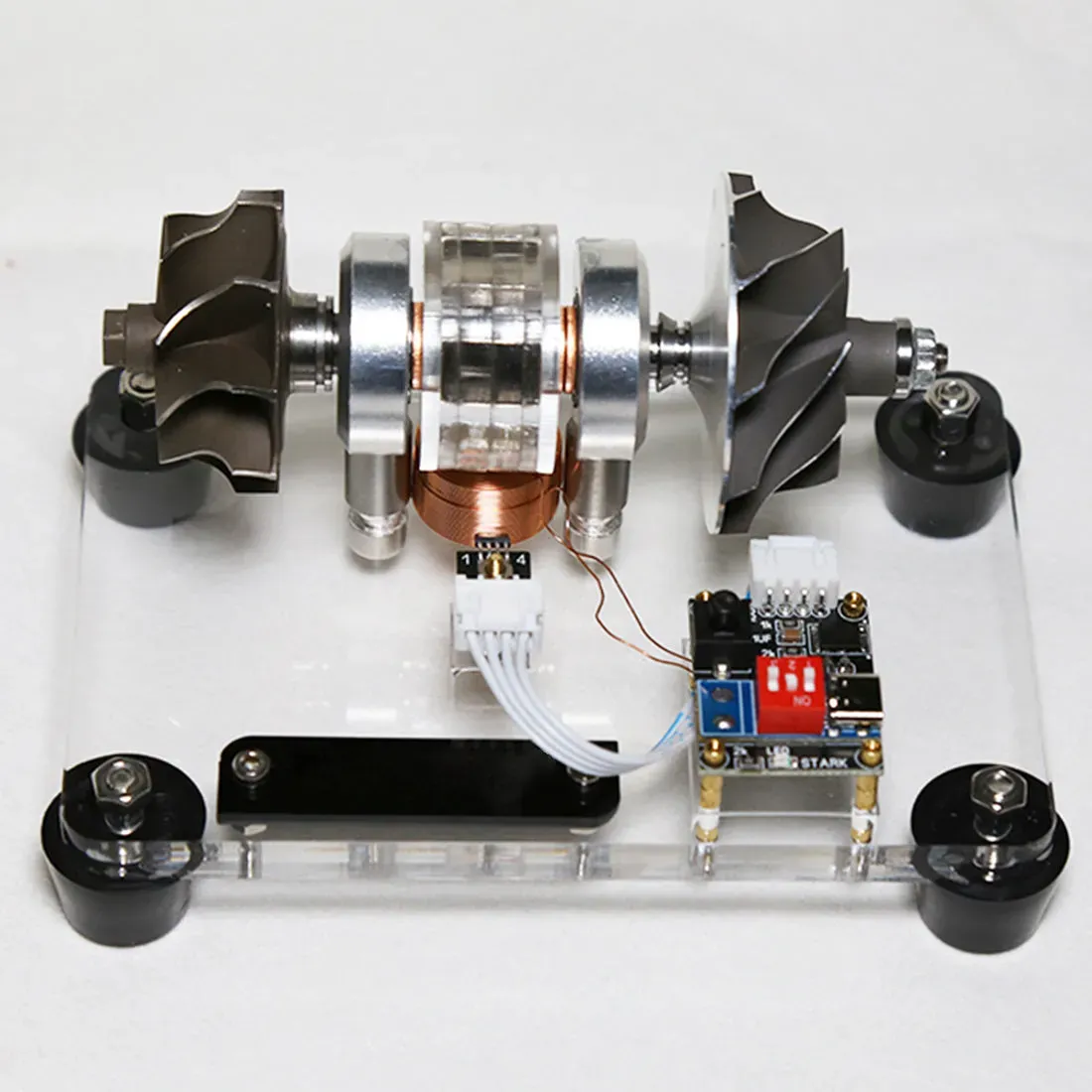 12V Brushless DC Electric Turbocharger Model with Hall Sensor & Type-C Power
